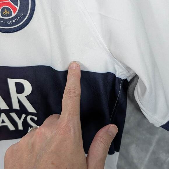 Nike Soccer Jersey Mens Medium White Colorblock Dri-FIT Paris Saint-Germain - Picture 6 of 13